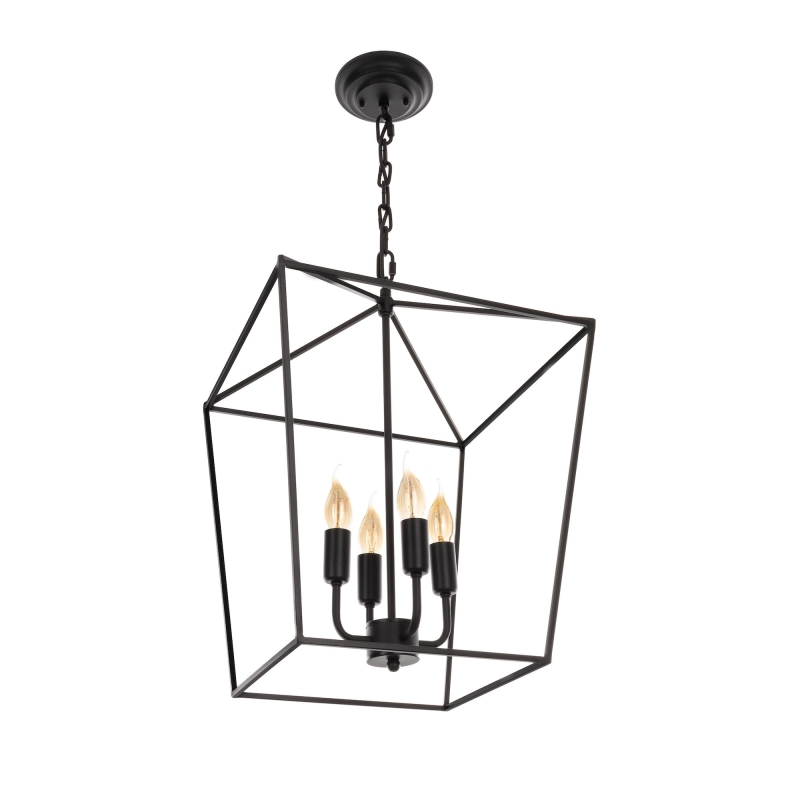 Czarna lampa wisząca latarnia GENTLE M.