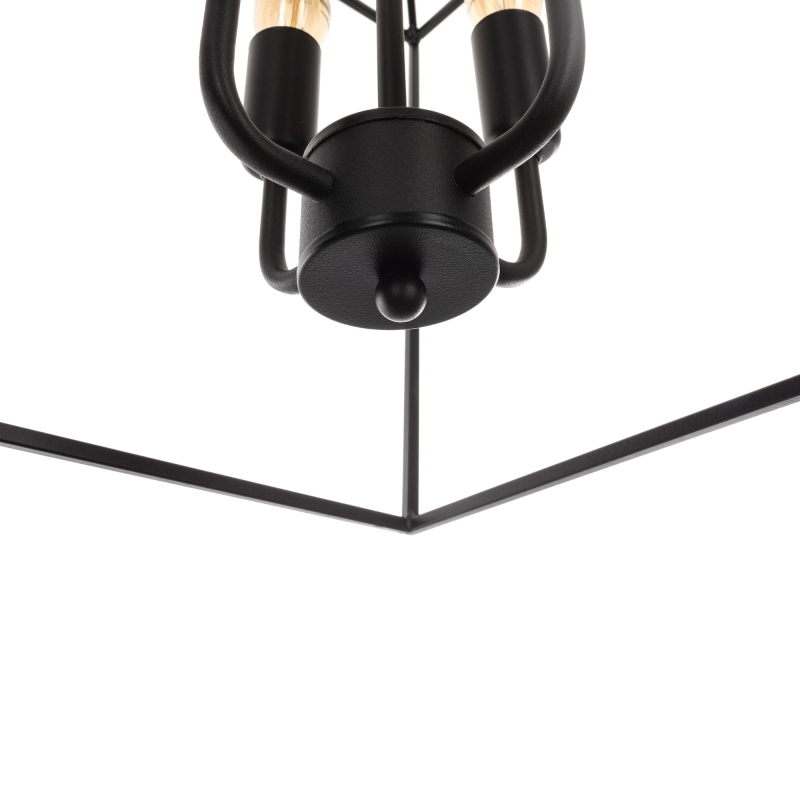 Czarna lampa wisząca latarnia GENTLE M - detal