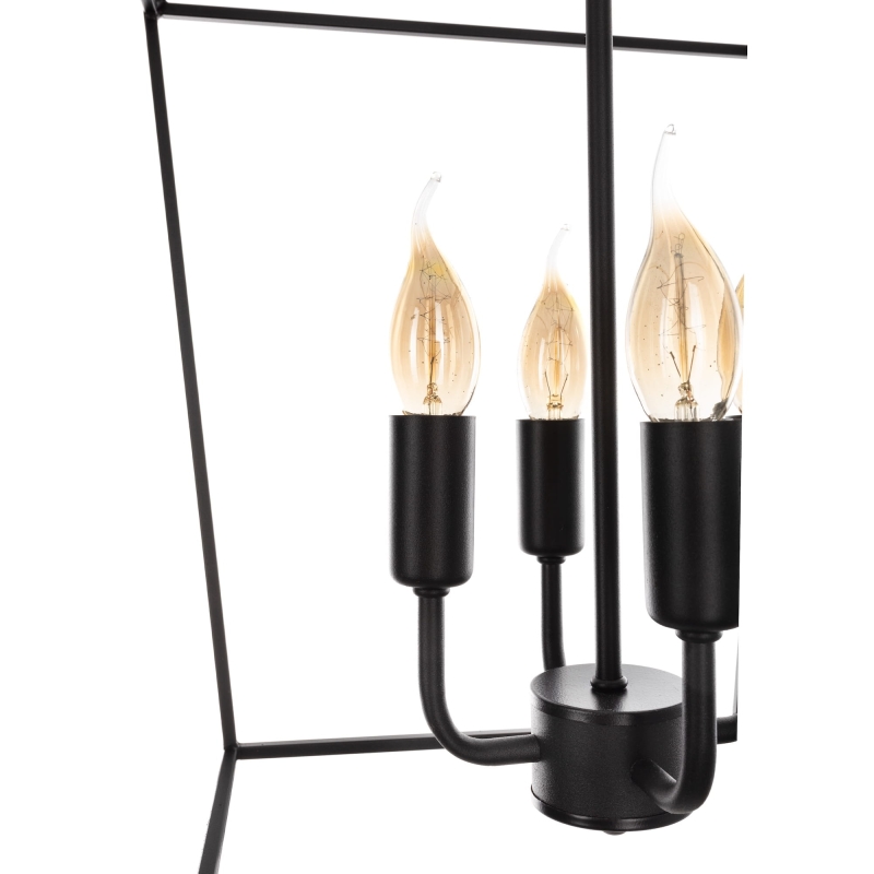 Czarna lampa wisząca latarnia GENTLE M - detal