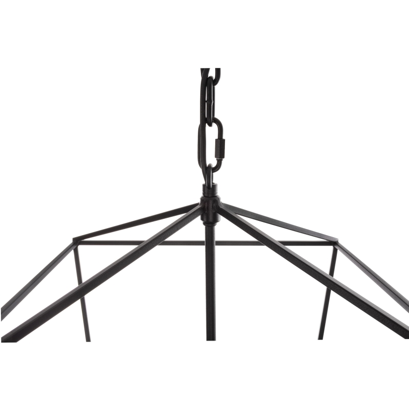 Czarna lampa wisząca latarnia GENTLE M - detal