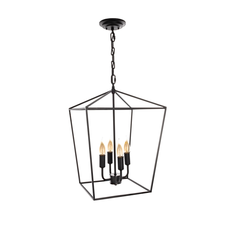 Czarna lampa wisząca latarnia GENTLE M.