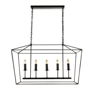 Czarna lampa wisząca GENTLE L