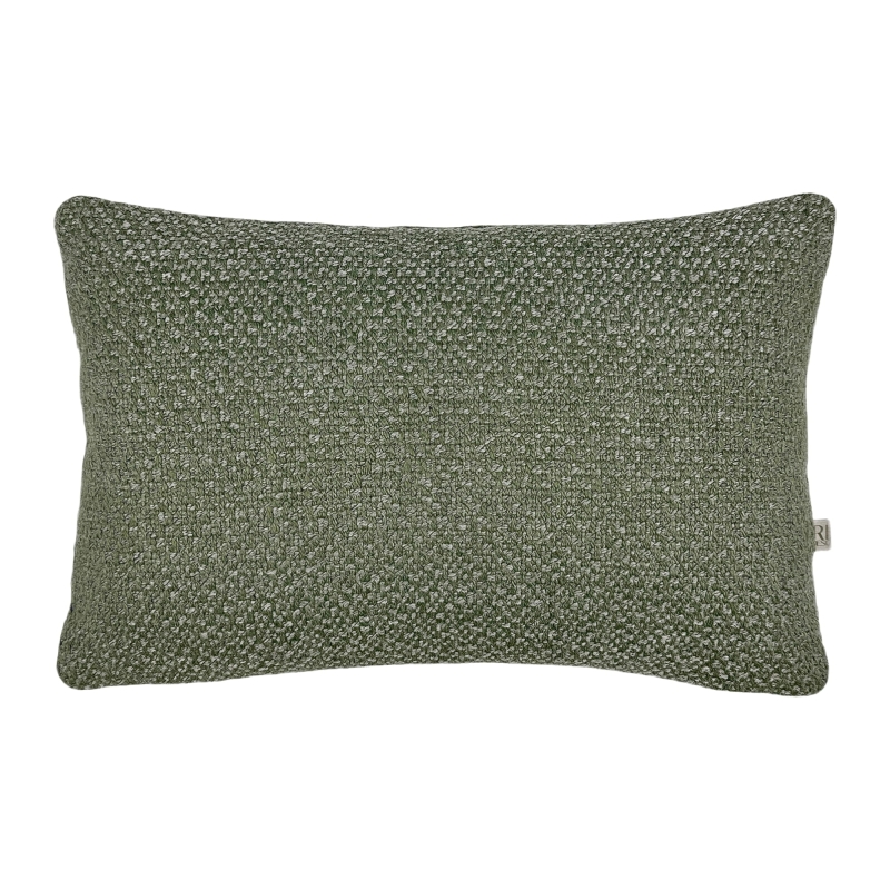 Butelkowozielona poduszka z plecionki 30x45 cm