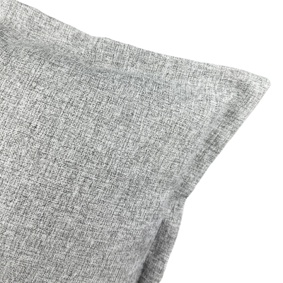 Szara poszewka na poduszkę z delikatnym splotem GRIS 45x45 cm - detal