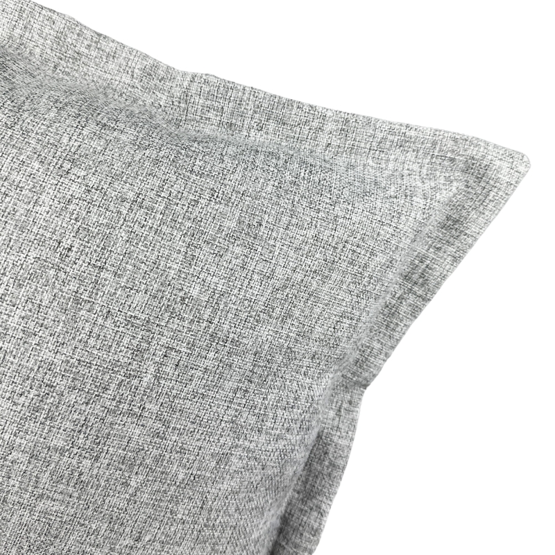 Szara poszewka na poduszkę z delikatnym splotem GRIS 45x45 cm - detal