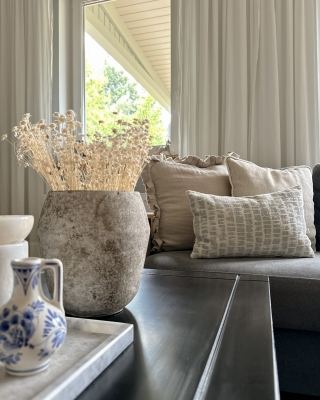 Lniana poszewka na poduszkę z falbanką LILLA 45x45 cm