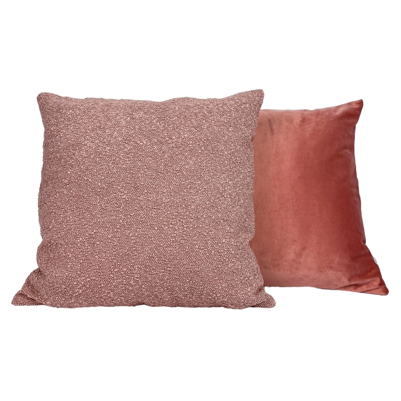 Biała poszewka na poduszkę boucle brudny róż NEBIA I 45x45 cm