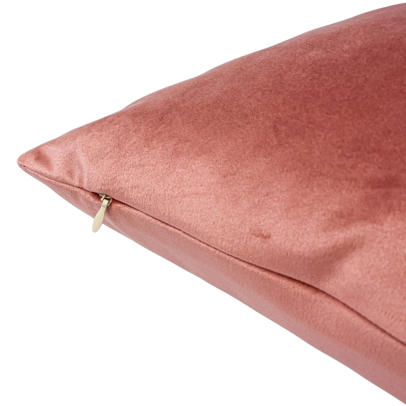 Poszewka welurowa brudny róż BASE VELVET 45x45 cm - detal