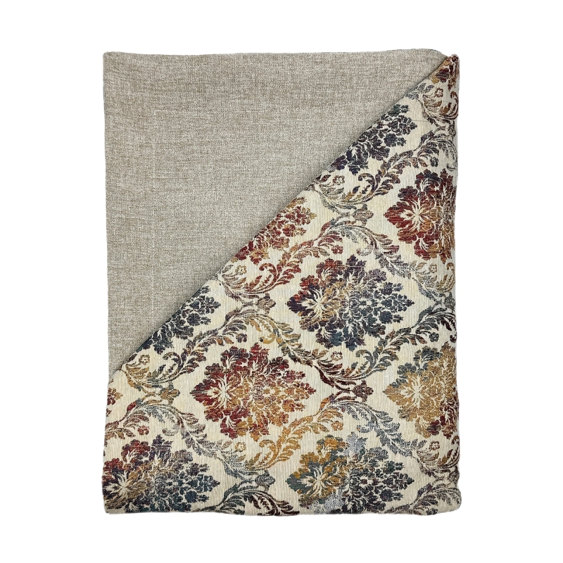 Dwustronna żakardowa narzuta na łóżko z ornamentowym wzorem FARMHOUSE I