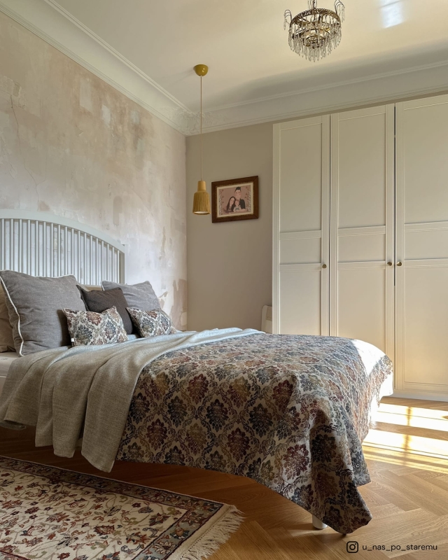 Dwustronna żakardowa narzuta na łóżko z ornamentowym wzorem FARMHOUSE I