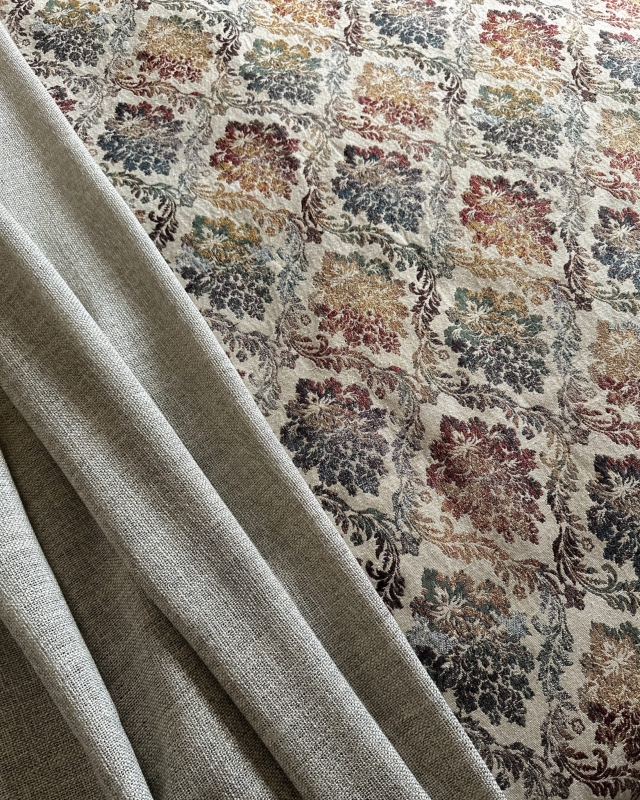 Dwustronna żakardowa narzuta na łóżko z ornamentowym wzorem FARMHOUSE I