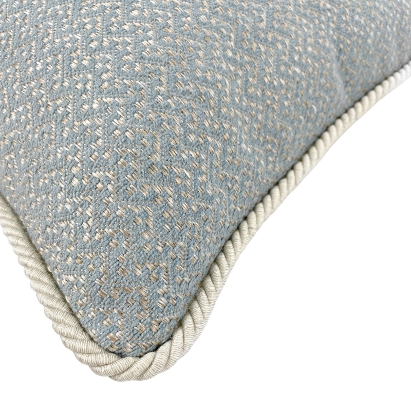 Błękitna poszewka na poduszkę ze sznurem GISELLE II 45x45 cm