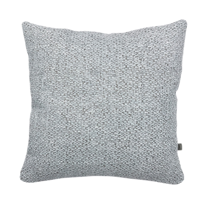 Błękitna poduszka z tkaniny o grubym splocie AZURE - 45x45 cm.