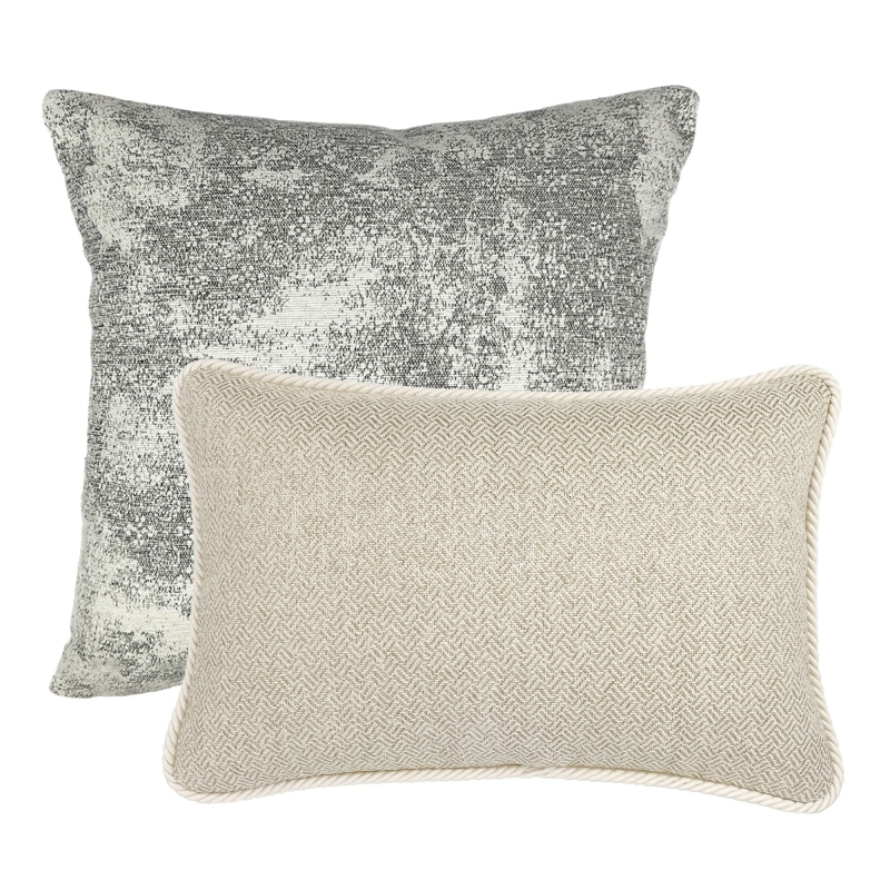 Szaro-beżowy zestaw poszewek na poduszki No. 26