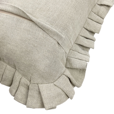 Lniana poszewka na poduszkę z falbanką LILLA 45x45 cm