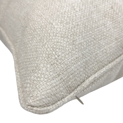 Duża poszewka na poduszkę z plecionej tkaniny SPLOT 60x60 cm - zamek w krawędzi poduszki.