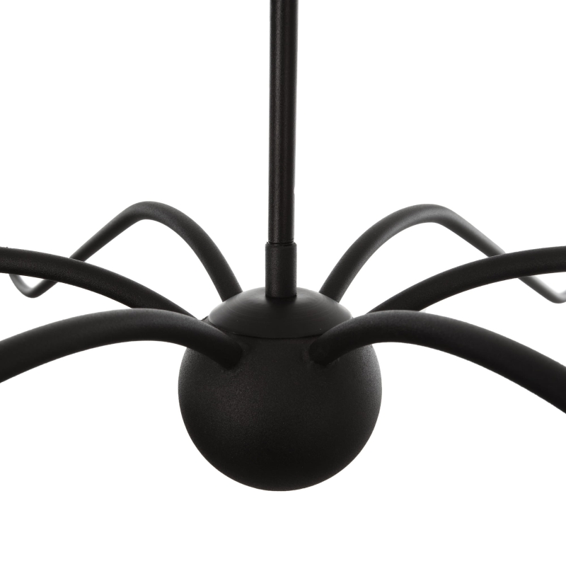 Elegancki czarny żyrandol z abażurami ELEGANT.