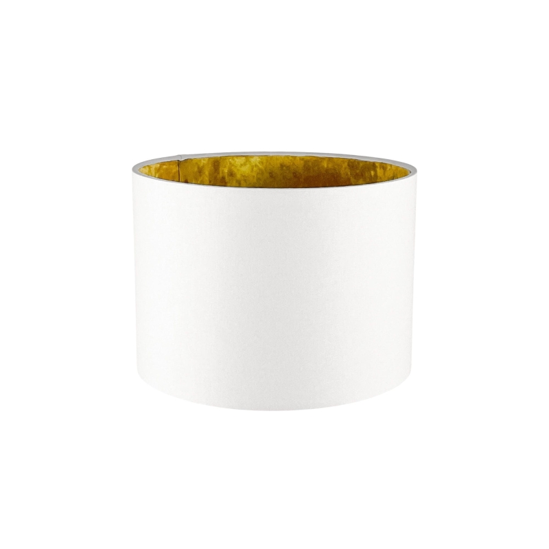 Biało-złoty abażur walec 25 cm ORO