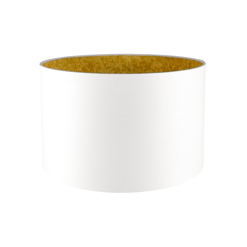 Biało-złoty abażur walec 38 cm ORO