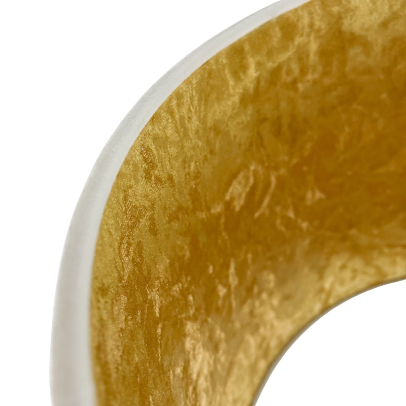 Biało-złoty abażur walec 38 cm ORO - detal