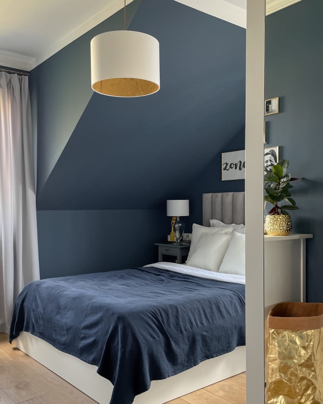 Biało-złoty abażur do lampy wiszącej walec 38 cm ORO