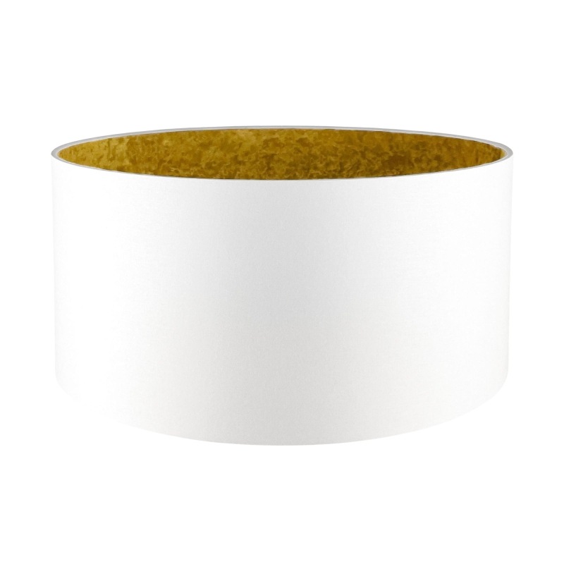 Biało-złoty abażur walec 50 cm ORO