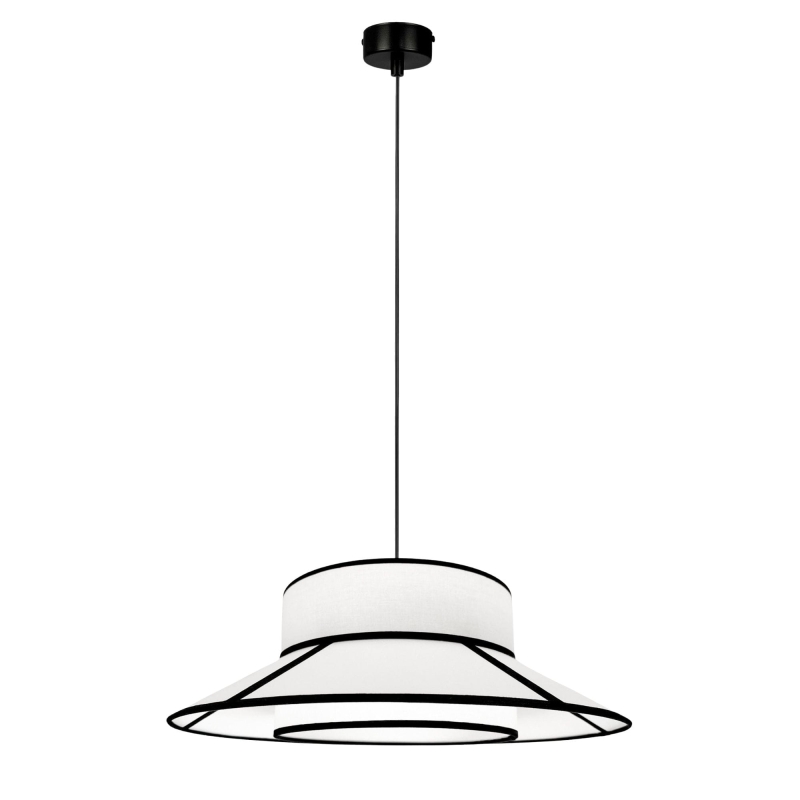 Biało-czarna lampa wisząca ONVI I.