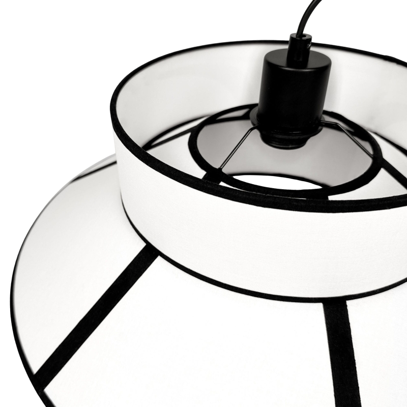 Biało-czarna lampa wisząca ONVI I - detal.