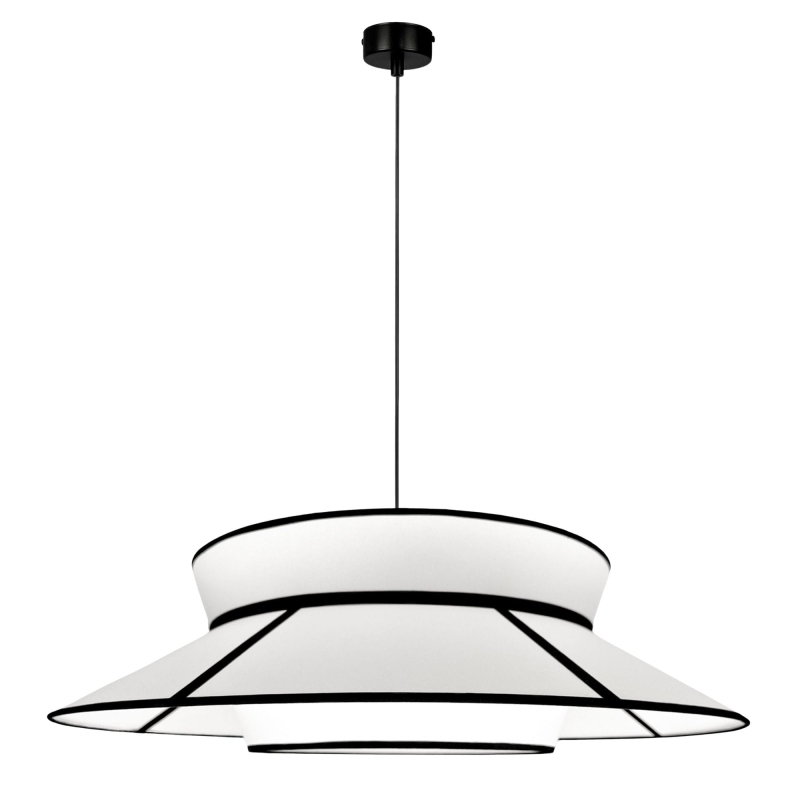 Duża biało-czarna lampa wisząca ONVI II.