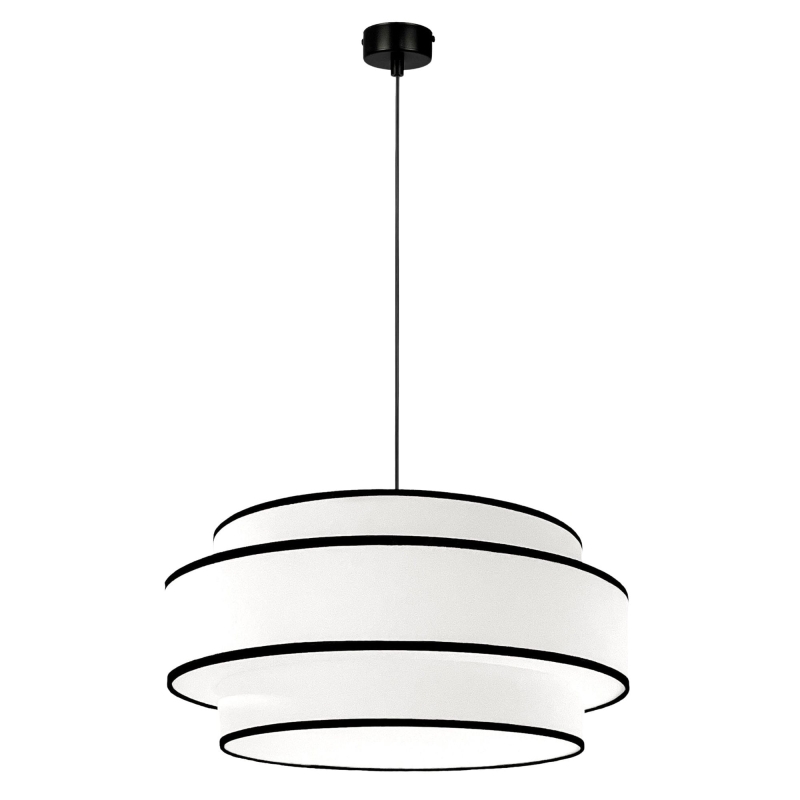 Biało-czarna warstwowa lampa wisząca ONVI III