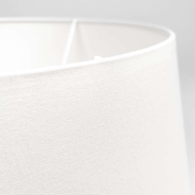 Stożkowy abażur z bawełny w odcieniu złamanej bieli BASE 35 cm - detal