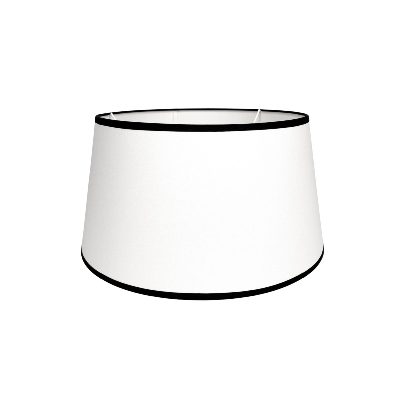 Biało-czarny abażur stożkowy do lampy stołowej stożek 35 cm BASE