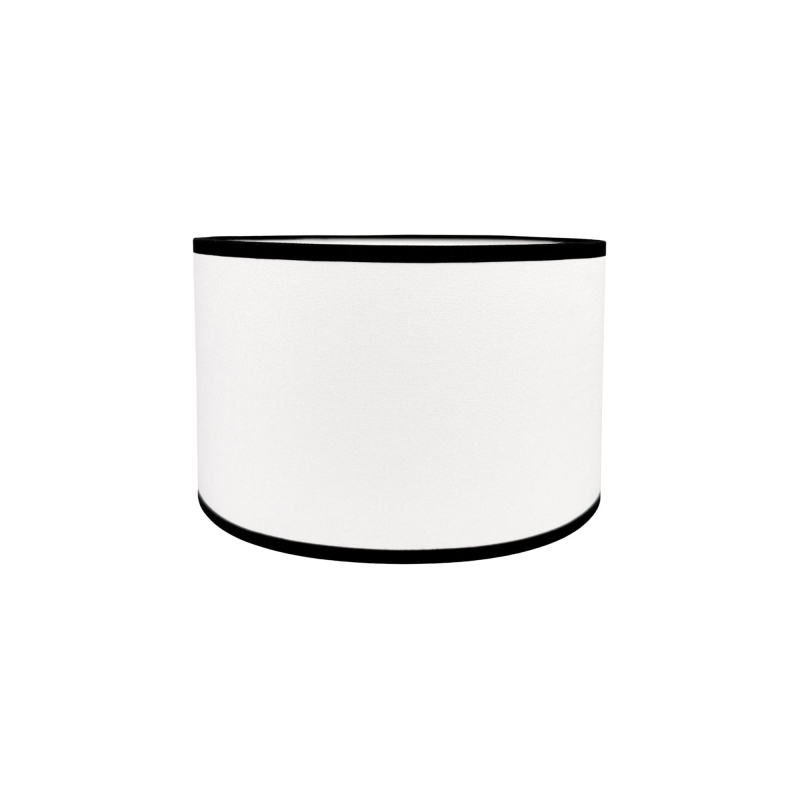 Biało-czarny owalny abażur do lampki nocnej owal 25 cm BASE
