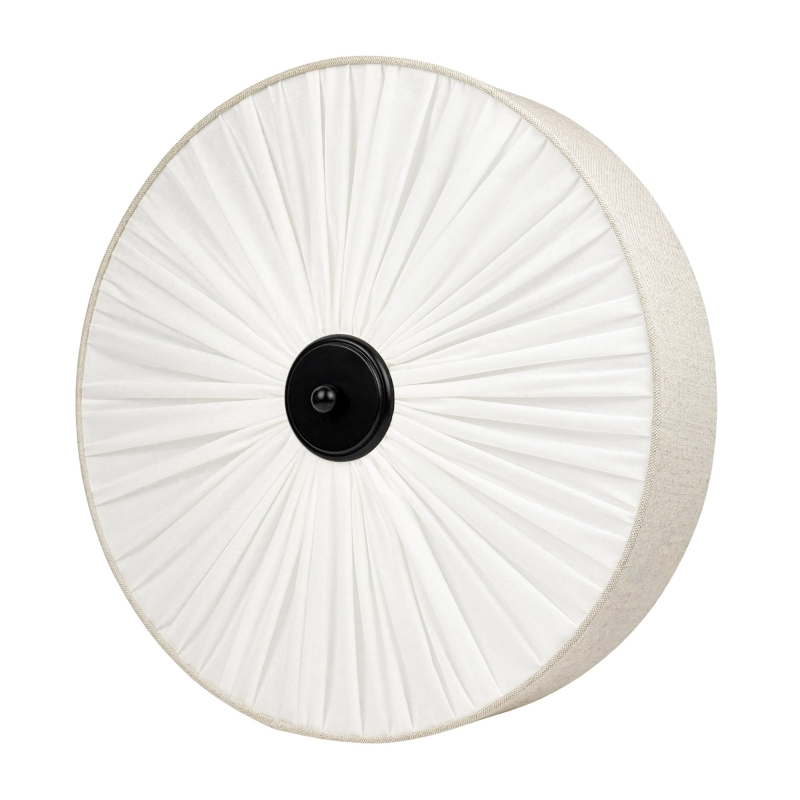 Elegancka lniana lampa ścienna PLISE BLACK III.