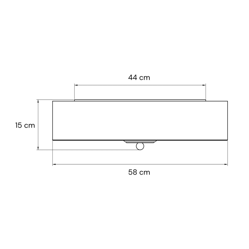 Plafon/kinkiet lniany PLISE BLACK III len - rysunek