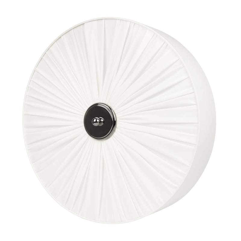 Duża elegancka lampa ścienna w kolorze złamanej bieli PLISE BLACK III.