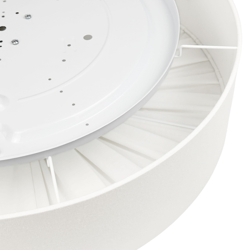 Duża elegancka lampa w kolorze złamanej bieli PLISE BLACK III - oprawa.