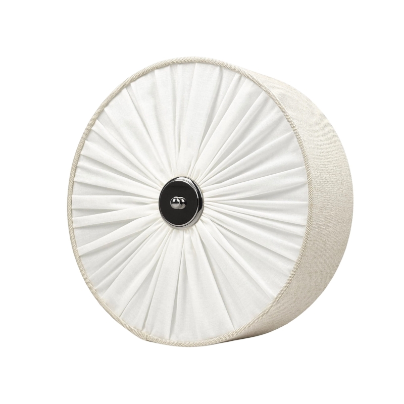 Elegancki lniany kinkiet PLISE SILVER II.