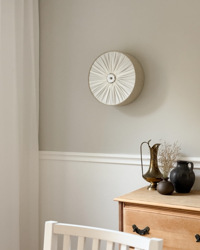 Elegancki lniany kinkiet PLISE SILVER II.