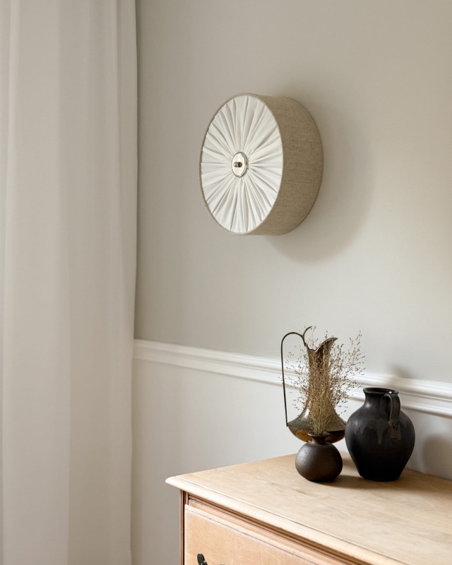 Elegancki lniany kinkiet PLISE SILVER II.