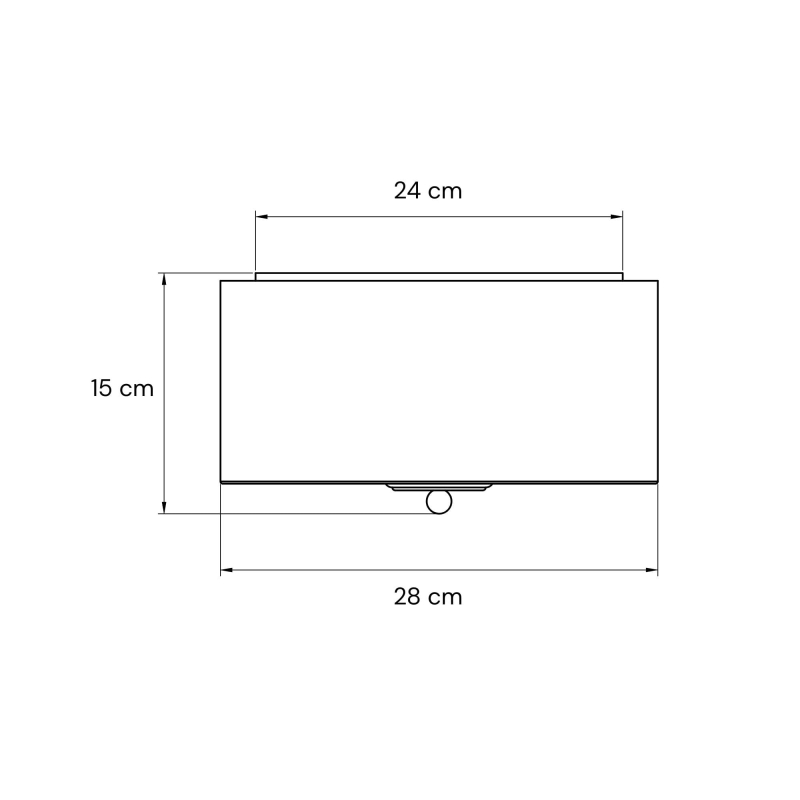 Plafon/kinkiet lniany PLISE BRASS I - rysunek.