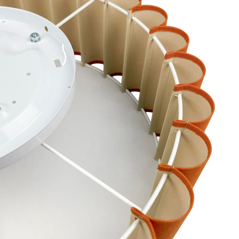 Pomarańczowy plafon pofalowany ONDE - oprawa.