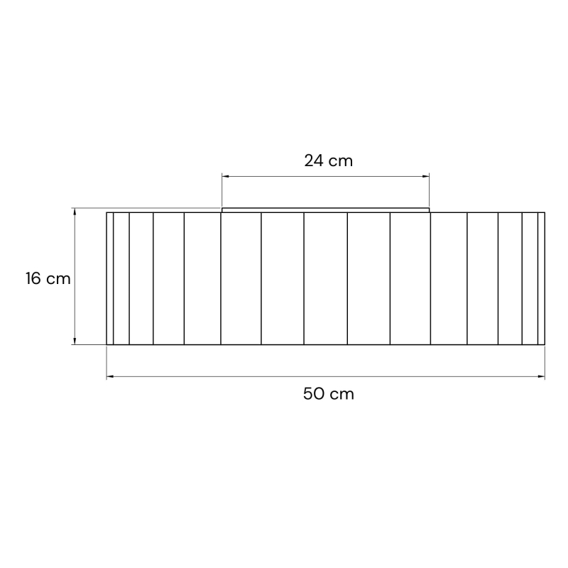 Lniana lampa sufitowa z pofalowanym brzegiem ONDE - rysunek.