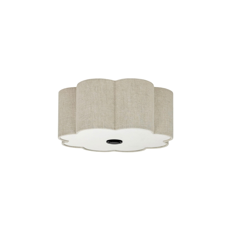 Lniana lampa sufitowa w kształcie kwiatu AUREA BLACK.