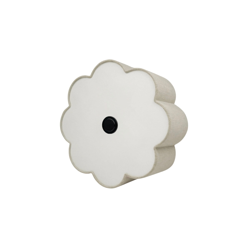 Lniana lampa ścienna w kształcie kwiatu AUREA BLACK.