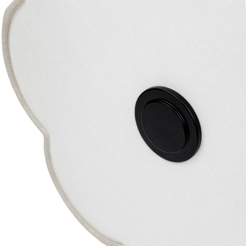 Lniana lampa w kształcie kwiatu AUREA BLACK - detal.