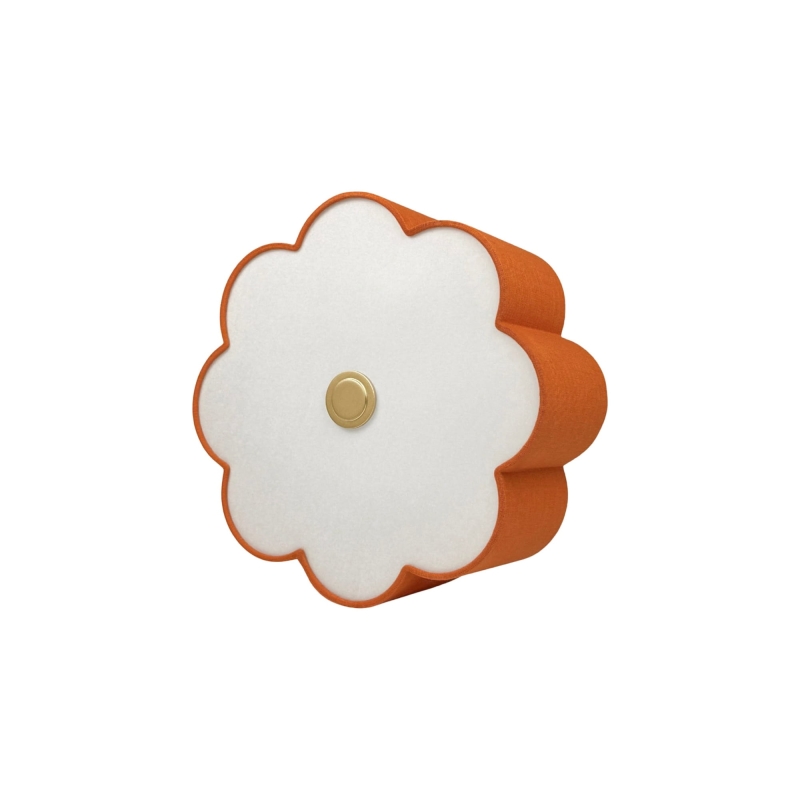 Pomarańczowa lampa ścienna w kształcie kwiatu AUREA GOLD.