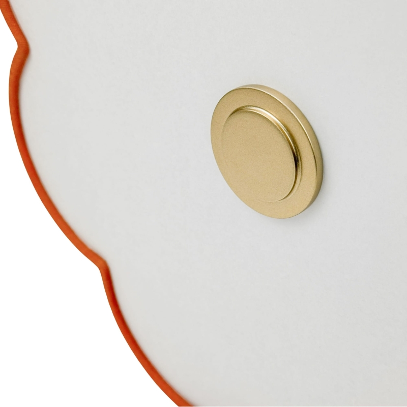 Pomarańczowa lampa w kształcie kwiatu AUREA GOLD - detal.