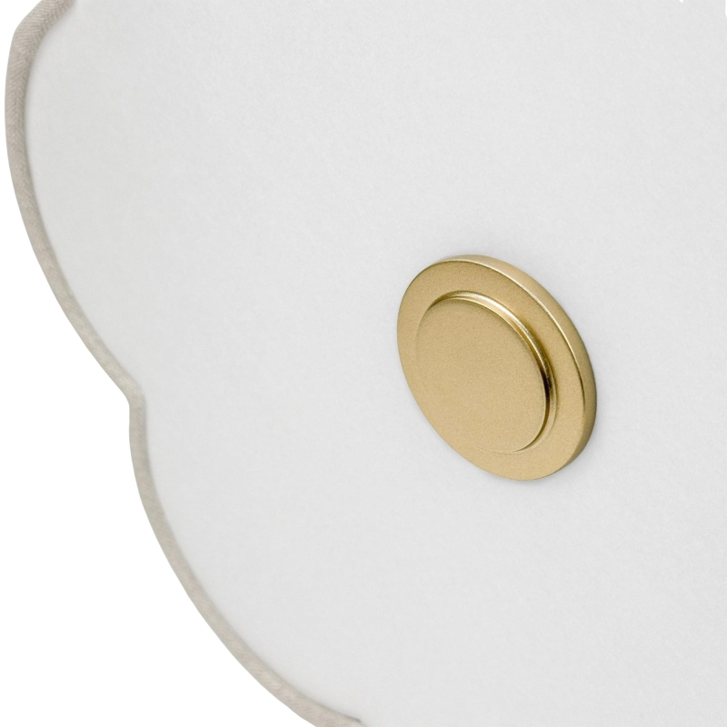 Lniana lampa w kształcie kwiatu AUREA GOLD - detal.