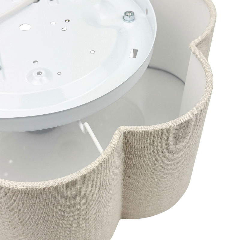 Lniana lampa w kształcie kwiatu AUREA GOLD - oprawa.